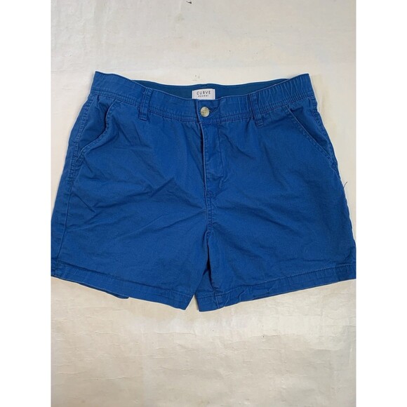Curve Appeal Shorts Womens Size 16/33 Blue Beachy Preppy Y2K Minimalist Casual - Picture 1 of 7